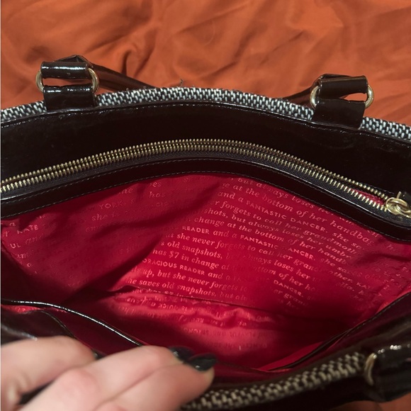 Kate Spade herringbone button purse - Picture 3 of 3